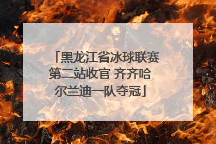 黑龙江省冰球联赛第二站收官 齐齐哈尔兰迪一队夺冠