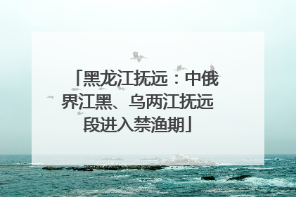 黑龙江抚远：中俄界江黑、乌两江抚远段进入禁渔期