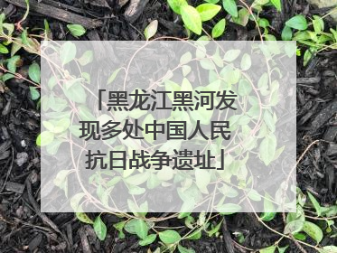 黑龙江黑河发现多处中国人民抗日战争遗址