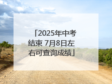 2025年中考结束 7月8日左右可查询成绩