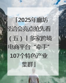 2025年廊坊经洽会亮点抢先看（五）丨多家跨境电商平台“牵手”107个特色产业集群