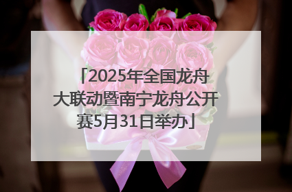2025年全国龙舟大联动暨南宁龙舟公开赛5月31日举办