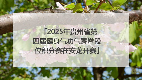 2025年贵州省第四届健身气功气舞暨段位积分赛在安龙开赛
