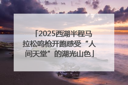 2025西湖半程马拉松鸣枪开跑感受“人间天堂”的湖光山色