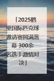2025鹤壁国际匹克球邀请赛圆满落幕 300余名选手激情对决