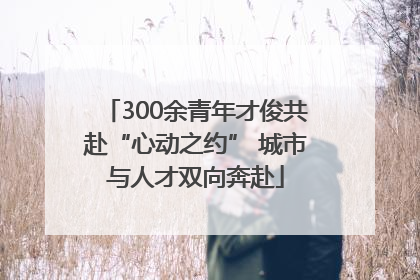300余青年才俊共赴“心动之约” 城市与人才双向奔赴