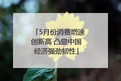 5月份消费增速创新高 凸显中国经济强劲韧性