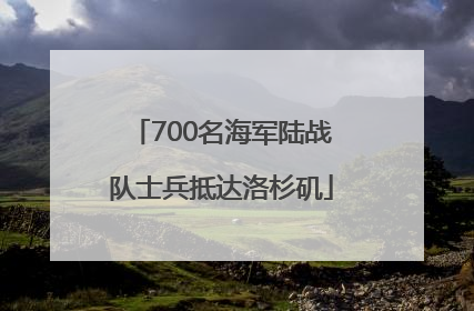 700名海军陆战队士兵抵达洛杉矶