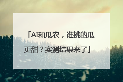 AI和瓜农，谁挑的瓜更甜？实测结果来了