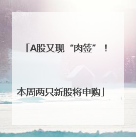 A股又现“肉签”！本周两只新股将申购