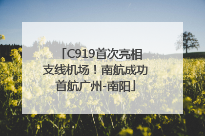 C919首次亮相支线机场！南航成功首航广州-南阳